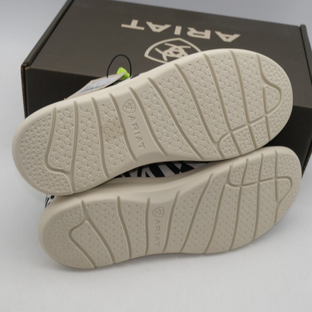 NEW Ariat Women's 6.5 Hilo Mocs Black White Animal Slip On Shoes - Picture 10 of 12